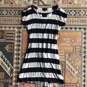 Navy and White Dress || Banana Republic